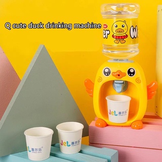 ]mini dispensador de agua divertido para niños eléctrico acousto-óptico simulación hogar máquina de beber bebé cocina casa pato dispensador de agua juguetes (1)