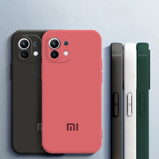 Funda oficial de silicona cuadrada para teléfono Xiaomi Mi 11 Lite Mi 11i 11X Pro Casing delgada Candy Soft Cover (2)