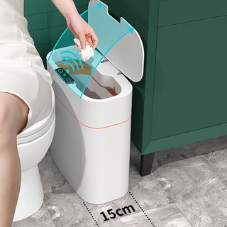NVSHEN 13-16L Automático Cubo de basura Costura estrecha Cubo de basura Bote de basura Accesorios de baño Electrónico Hogar Impermeable Suministros de cocina Sensor inteligente/Multicolor (9)