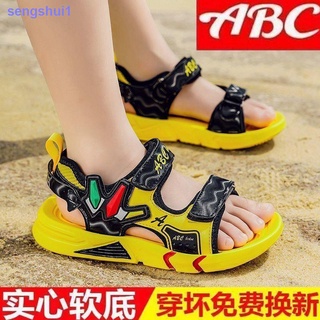 abc niños sandalias 2021 nuevo verano de cuero de los niños s hombres s grandes niños s zapatos de playa suela suave estudiante zapatos antideslizantes