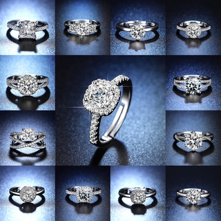 48 anillos de diseño de plata 925 anillo de diamantes de mujer original anillos ajustables de plata