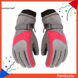 PANDU One Size Skiing Gloves Waterproof Fleece Winter Sport Gloves Wear Resistant for Kids