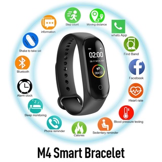 fitness pulsera m4 smart band reloj pulsera presión arterial monitor de frecuencia cardíaca deportes portátil podómetro tracker 2021