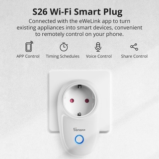 Sonoff S26 Wifi Smart Socket Schakelaa Plug App/Vocie Afstandsbediening Stopcontact timing Werkt Met Alexa IM