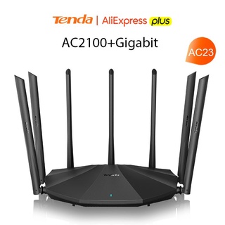 Tenda Ac2100 Roteador Dual Band 2.4 Ghz (1000 Mbps) + 5 Ghz Sem Fio Wifi Router, High Speed Internet Router Ac23