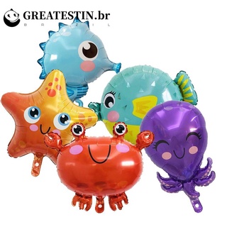 Otistin gran venta De dibujos Animados niños juguetes De caballo marino decoración Globos De peces helio inflable globo De aluminio