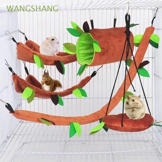 WANGSHANG Chinchilla Parrot Hammock Hedgehog Cage Rope Hamster Bed Playing Winter Hanging Hut Warm Soft Pet Swing