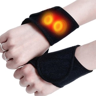 LUNET Men Women Health Care Self-heating Pain Relief Wristband Keep Warm Support Brace Guard Magnet Wrist Wrist Protector 1pair Tourmaline Sports Wristband/Multicolor (8)
