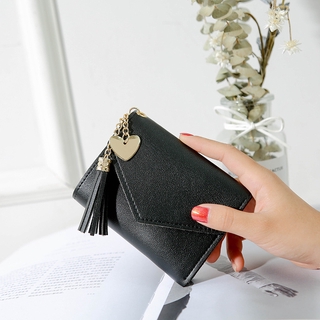 Korean Style Women's Wallet Tassel Pendant Litchi Pattern Wallet Card Holder (9)
