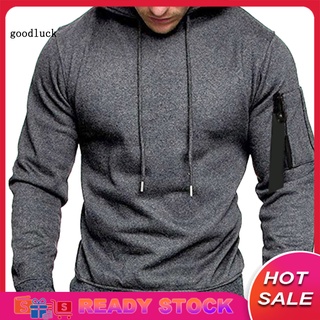 [Ready Stock] Men Casual Long Sleeve Camouflage Print Drawstring Hooded Sweatshirt Hoodie
