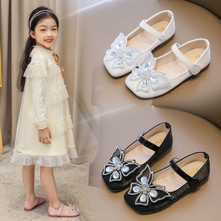 Zapatos de princesa de las niñas 2021 otoño zapatos de las niñas zapatos de cristal suave soled