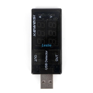 LES USB Current Voltage Tester USB Voltmeter Ammeter Detector Double Row Shows New