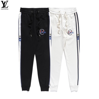 Original LV Louis Vuitton pantalones de chándal LV Louis Vuitton Joggers 2021 nuevos hombres bordado algodón moda pantalones elásticos