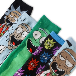 cod rick and morty calcetines de algodón de dibujos animados personalidad tubo calcetines tendencia ins anime personaje regalo chica asequible (4)