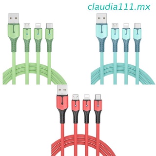 claudia111 universal 3 en 1 cable de carga multi con usb tipo c/cable de carga micro usb