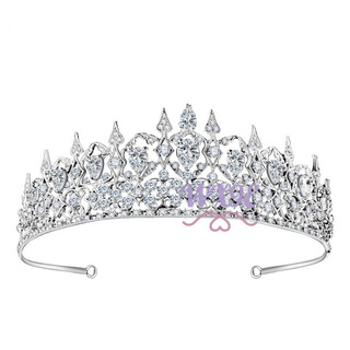 WX9E elegante brillante cristal Tiaras coronas Royal princesa diadema nupcial boda pelo joyería accesorios MY
