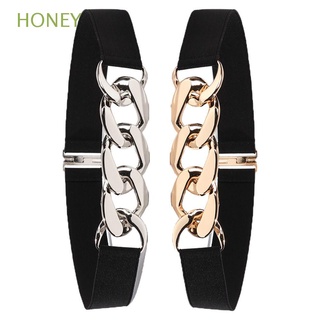HONEY 2Pcs Moda Correa de cintura Ajustable Pretina decorativa Cinturones elásticos Mujeres Punk Decoración de ropa Cinturones de cintura Estirarse