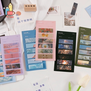 Korean Ins Wind Sticky Note Landscape Series Memo Notes Ocean firework nota adhesiva Sticky Notes nota