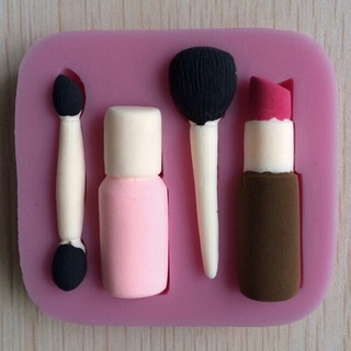 Co maquillaje herramientas diseño lápiz labial Fondant pasteles moldes 3D silicona Chocolate hornear