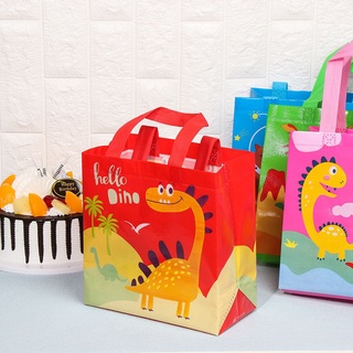 ❤LANSEL❤ 12 bolsas de envoltura de regalo con asas tema fiesta dinosaurio fiesta Favor bolsas de regalo boda fiesta fiesta bebé ducha decoración de cumpleaños no tejida (5)