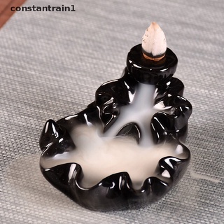 [constantrain1] soporte para quemador de incienso cono de cerámica, cascada de loto, conos de retorno, regalo mx2