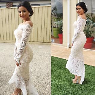 2022 Maxi Vestido De mujer Vestido hueco blanco Para mujer boda fiesta (1)