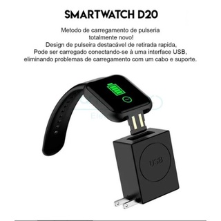 Fitpro Smartwatch Y68 D20 Original IP67 Impermeable USB Bluetooth com monitor fitness 1.44 Pulgadas Para android/ios (3)