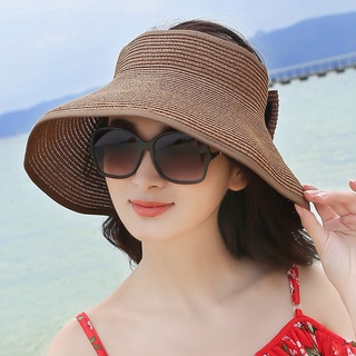 Sombrero de verano para mujer sombrero de sol a prueba de sol sombrero de playa portátil al aire libre sombrero de ala grande plegable sombrero de paja
