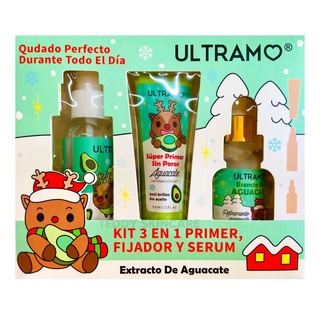 ULTRAMO Kit 3pz Suero facial + Primer hidratante + Fijador Edición Especial (4)