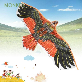 MONKEY Best 1.1m Kite Family Trips Flat Eagle Flying Bird 30 Meter Kite Line Friends Game DIY Outdoor Sports Children Gift Toy/Multicolor (1)