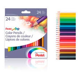 Pentel Lapices De Colores Para Dibujo Paquete Con 24 Piezas CB8-24U