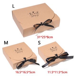 MAGNOLIA Hot Gift Bag DIY Marble Style Candy Box Festival Party Creative Present Simple Kraft paper/Multicolor (3)