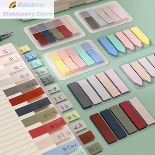 Rainbow 100 PCS Paper ía vintage Morandi color post it note simple Mark Message Index los estudios publicados notas clasificadas N veces (1)
