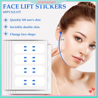 40pcs parche de elevación facial invisible antiarrugas eficaz v forma de cara ascensor pegatinas para mujer