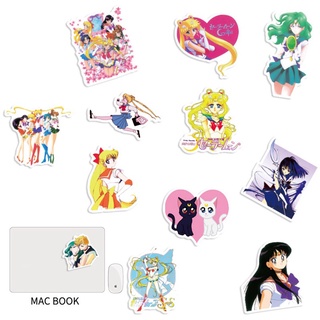 Chenlingtr 100 pzs calcomanías de Sailor Moon Anime niña/calcomanías portátiles/equipaje/Motocicleta/Bicicleta Diy Diy/Vinyl/decoración del hogar (2)