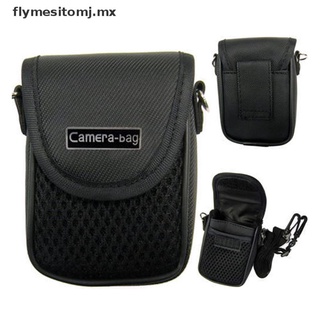 【flymesitomj】 Compact Camera Case Universal Soft Bag Pouch + Strap Black 3 size [MX]