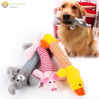[barato] juguetes de peluche para mascotas/perro/juguete de peluche con sonido chirriante de rayas elefante/Duck/Pig cachorro chirrido masticar juguete