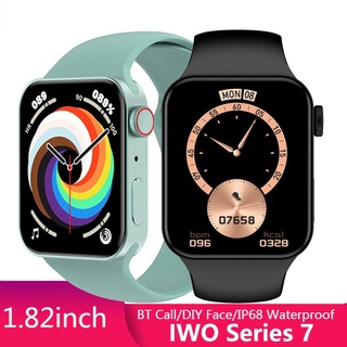 iwo series 7 smart watch 1.82" bluetooth llamada smartwatch diy cara fitness tracker