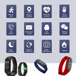 m4 smartwatch bluetooth smartband pantalla táctil a color tekanan monitor darah sport anti air t1n6