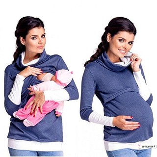 DLG-Breastfeeding ropa mujeres embarazadas enfermería Top camisas de maternidad jersey