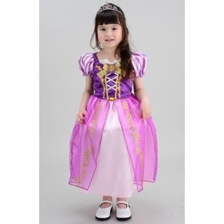 Cess/raunzel disfraces/vestido Rapunzel/vestidos de niños/regalo de cumpleaños - tamaño 110