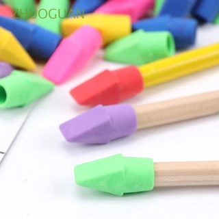 zhuoguan suministros de corrección borrador tapas papelería lápices borradores lápiz superior borradores aula varios colores suministros escolares estudiante para niños pintura lápiz borrador toppers