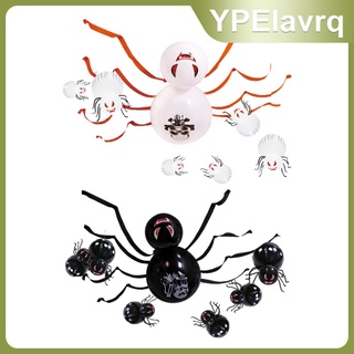 halloween spider globo guirnalda arco kit incluye globos de látex naranja negro, globos confeti para fiesta de halloween (1)