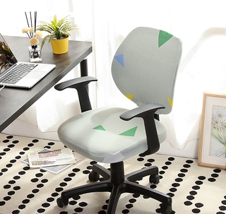 2 piezas/juegos de fundas elásticas para silla de oficina, lavables, universales, giratorias, para silla de oficina, spandex, respaldo y respaldo (3)