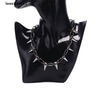 Leesisters1 New Spike Rivet Punk Collar Necklace Goth Rock Biker Link Chain Choker Jewelry MX