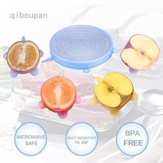 Qiboupan regalo 6 piezas envolturas de silicona sello cuenco cubre ahorro de alimentos almacenamiento tapas elásticas accesorios de refrigerador