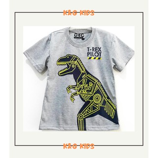 Camisas niños/camisas infantiles manga corta motivo Dino T-Rex Pilot gris 1-10 años