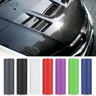 ULA01 127 cm*10 cm etiqueta engomada del coche 3D película de fibra de carbono impermeable rollo de hoja de envoltura Multicolor coche estilo Interior vinilo adhesivo/Multicolor