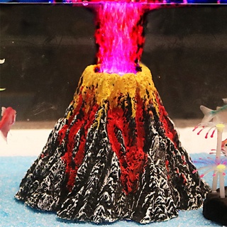 t* microlandscape acuario volcán con piedra de aire bubbler maker realista tanque de peces volcán adornos