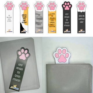 PetStickers Separador de libros patita de gato marca página marcador
